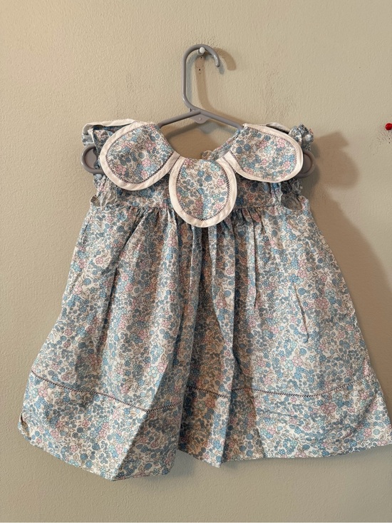 Sophie & Lucas Other - Sophie & Lucas Floral Blue & Pink Dress with Peter Pan Collar